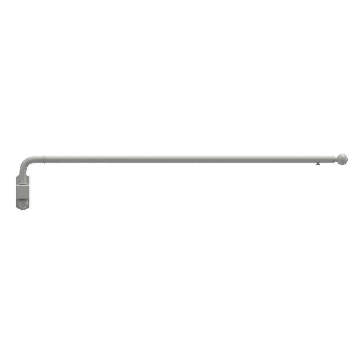 SCHWENKSTANGE/SCHWENKARM-GARDINENSTANGE Cassina 60-100 cm, 13/9 mm Ø, Weiß - Weiß, Metall (100cm) - INTERDECO