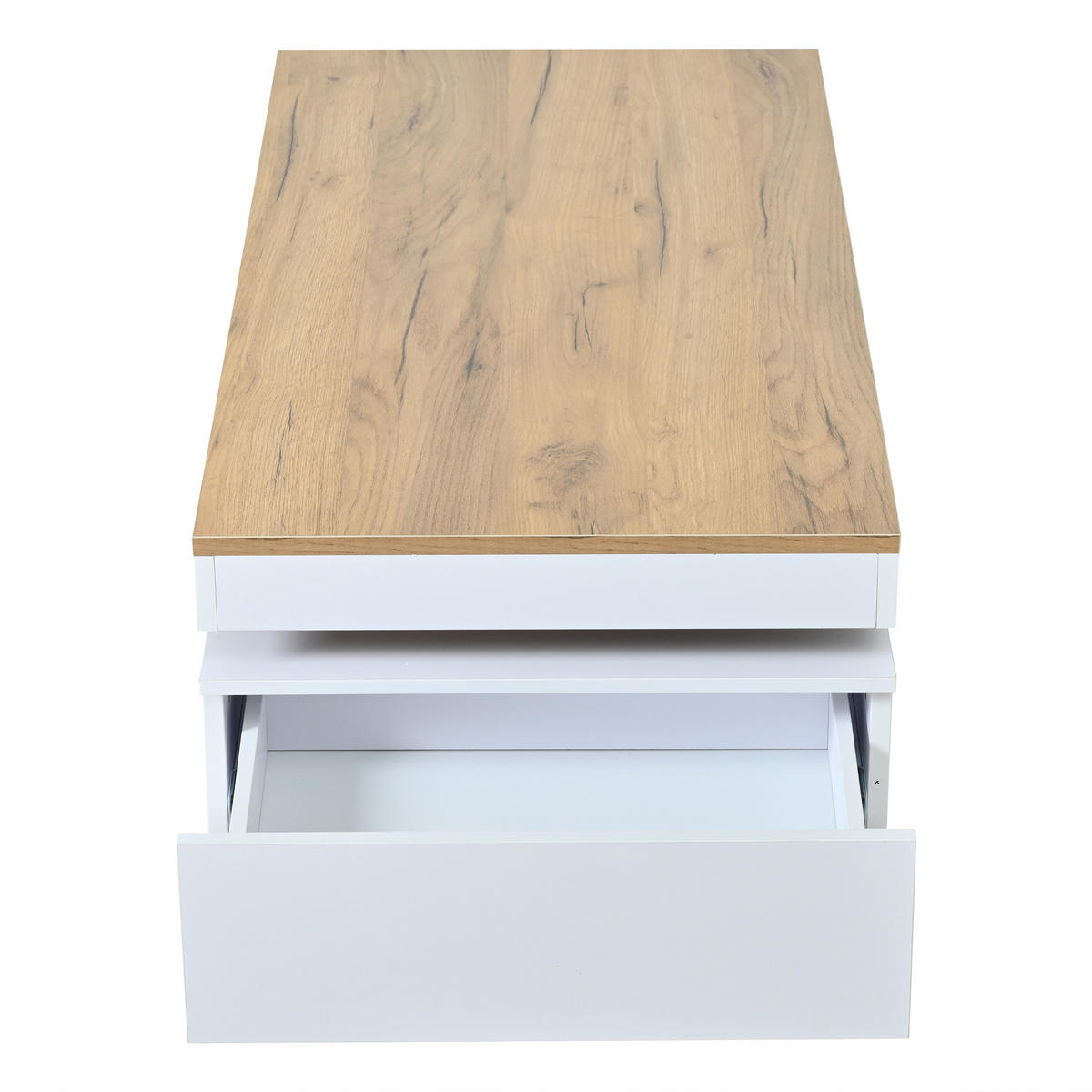 COUCHTISCH Weiß/Holzfarbe - Weiß, Holzwerkstoff (100/50/35cm)