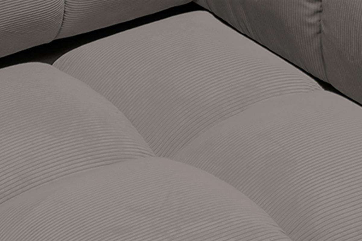 HOCKERBANK VIVIEN Grau Cord - Grau, Textil (108/41/73cm) - KAWOLA