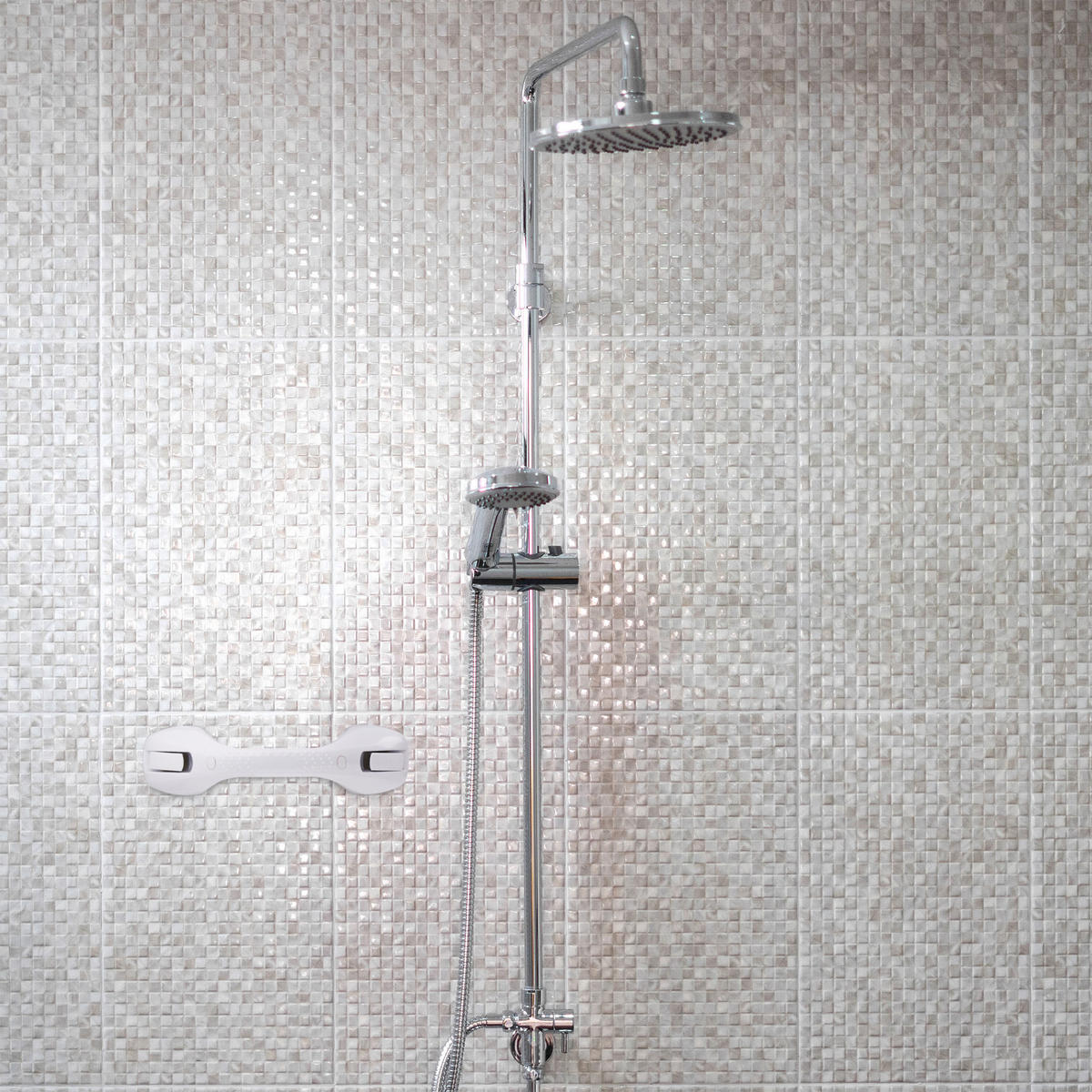 HALTEGRIFF Saugnapf - Weiß, Kunststoff (10.5/40/10cm) - Relaxdays