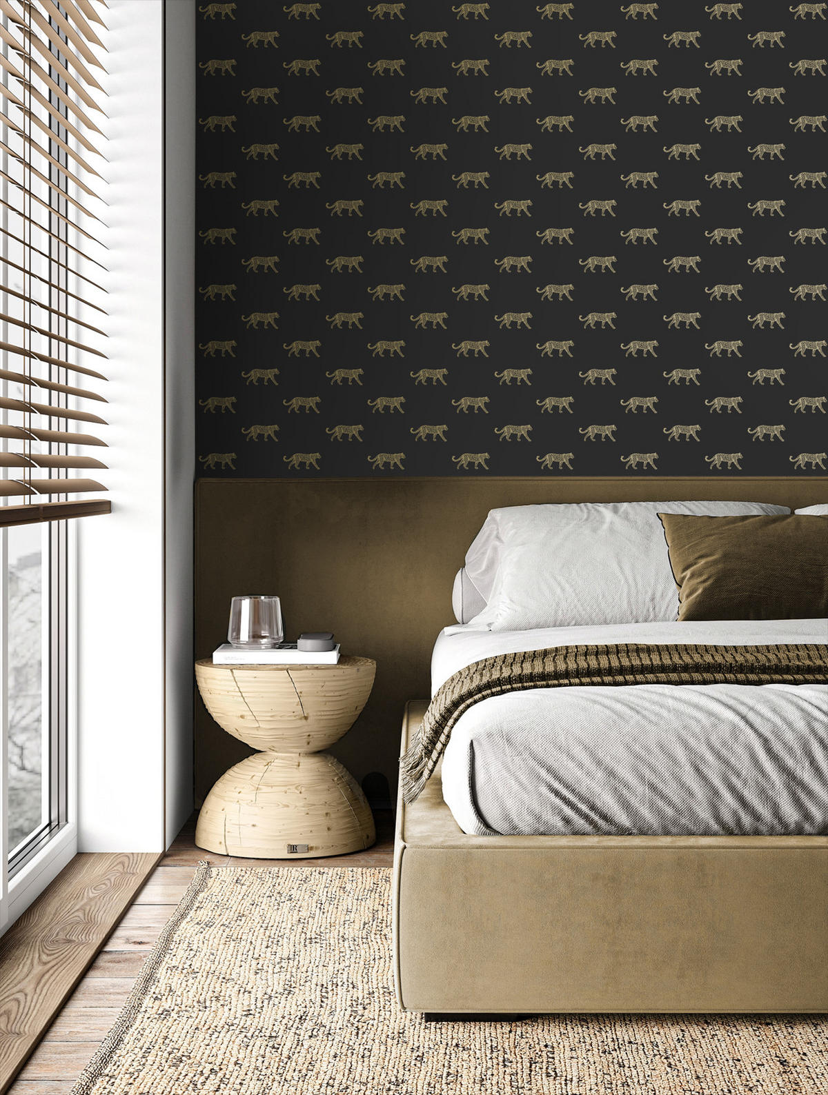 TAPETE Panter 53 cm x 10.05 m - Schwarz, Papier (53/1000cm) - Origin Wallcoverings