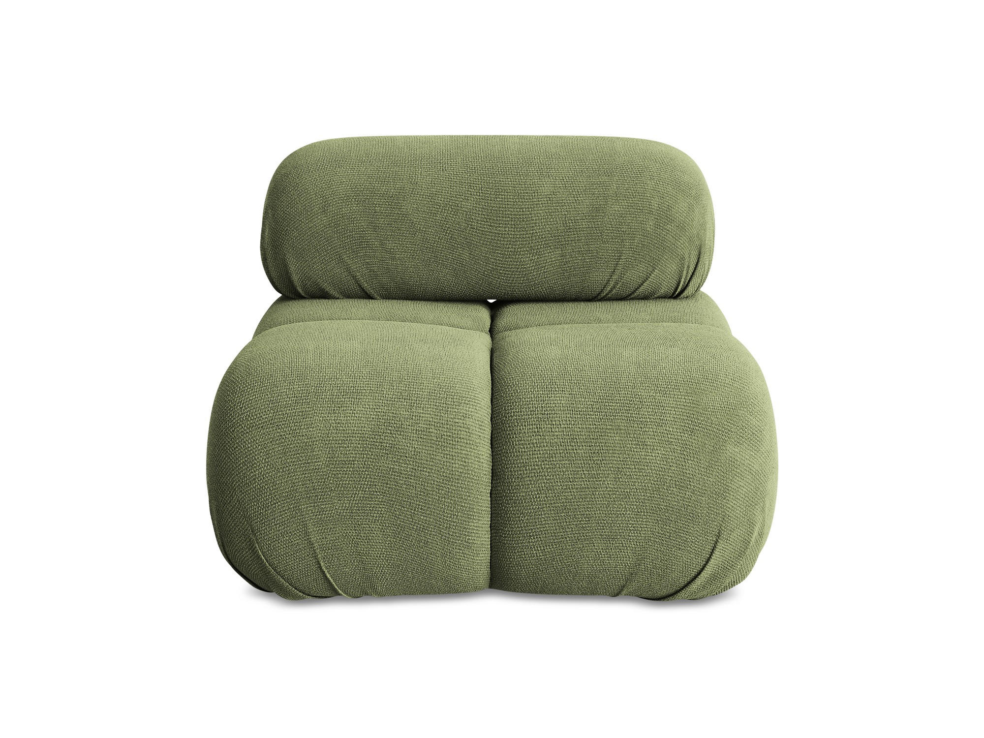 SESSEL Chenille Stoff Grün - Schwarz/Grau, Kunststoff/Textil (96/70/95cm) - Makamii