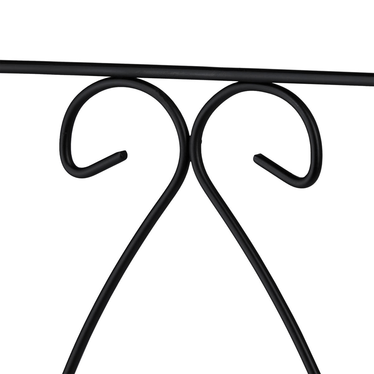 ROSENBOGEN - Schwarz, Metall (153/233/35cm) - Relaxdays