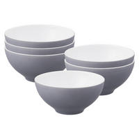 SCHÜSSELN Life Fashion Elegant Grey ø 15,5 cm 6er Set - Grau, Keramik (15.5cm) - Seltmann Weiden