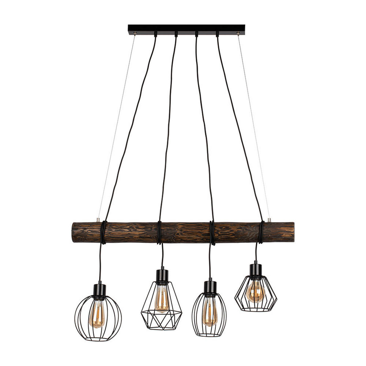 HÄNGELEUCHTE CLIVIA Kiefernholz Braun - Braun, Holz (90/35/150cm)