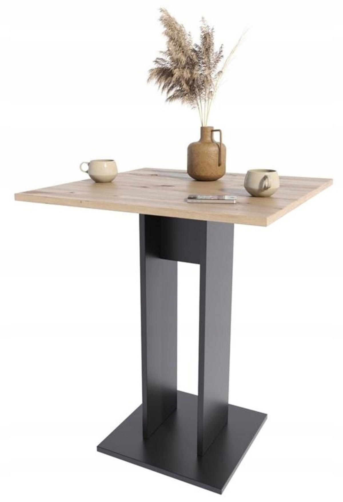 COUCHTISCH JULA Artisan Eiche-Schwarz 70/70/73,6 cm - Multicolor, Holzwerkstoff (70/70/73.6cm) - Matkam Möbel