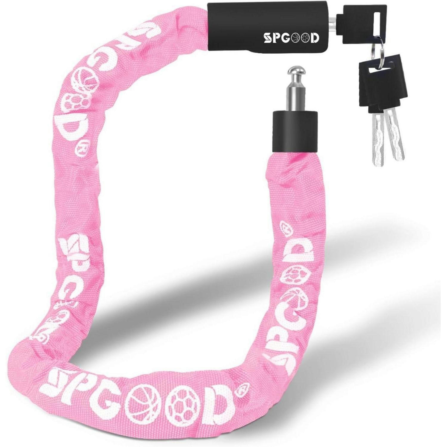 FAHRRADSCHLOSS Kettenschloss 90 cm Hell-pink - Pink, Metall (3.5/3.5/90cm)