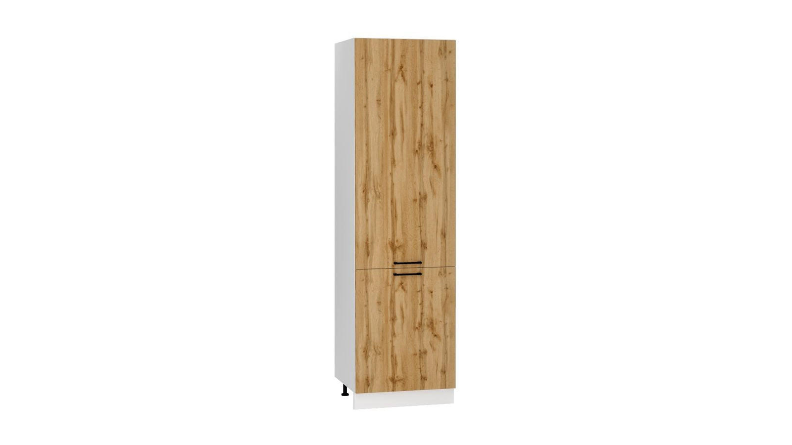 HOCHSCHRANK D60SŁ P/L ( S1600/56 ) – BONO – Hochwertiges Design Konzept – Gold / Eiche - Eichefarben, Holzwerkstoff (60/213.3/56cm) - ROYAL24_MARKT