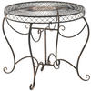 GARTENTISCH rund Ø90 cm Metall Bronze - Bronzefarben, Metall (90/90/69cm) - CLP