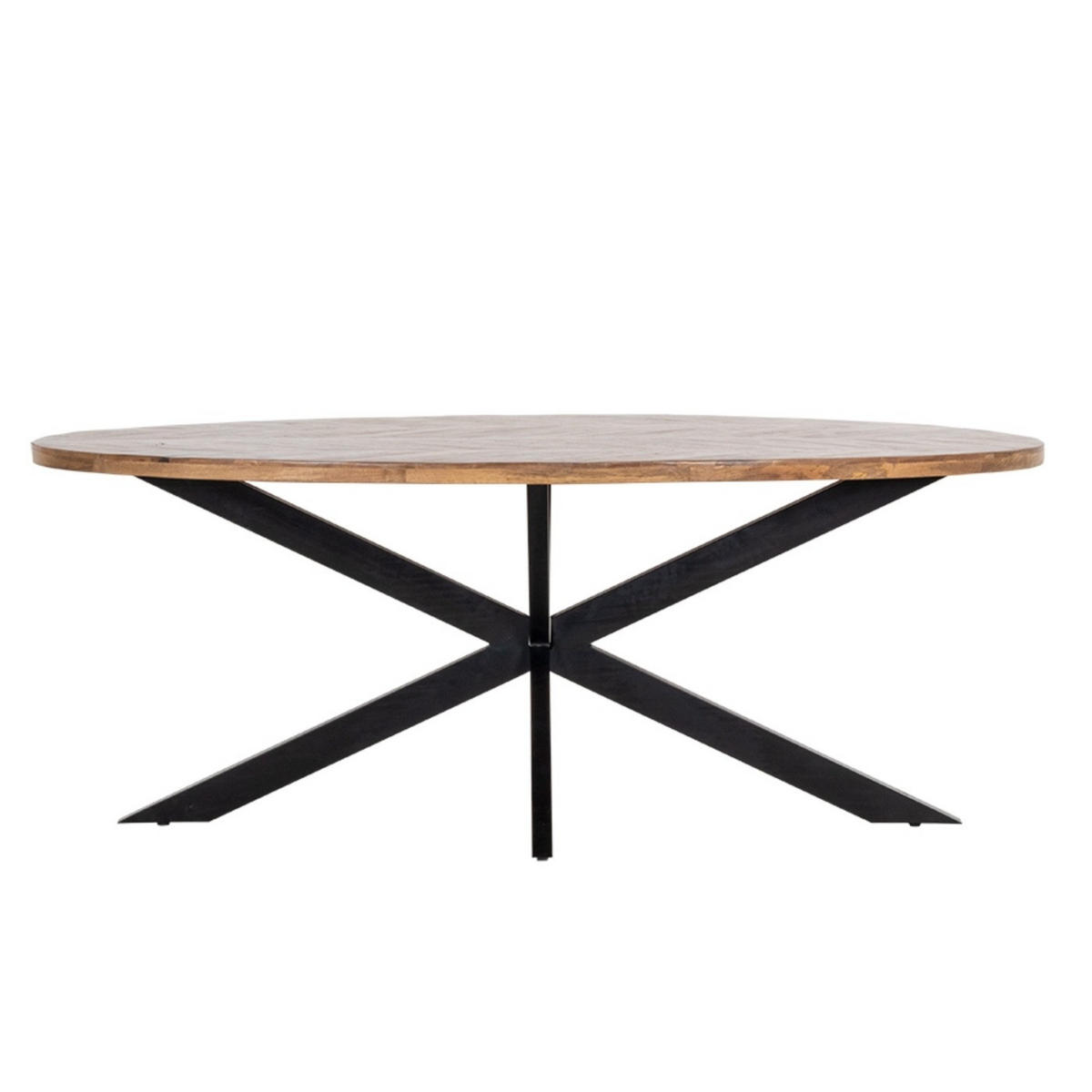 ESSTISCH oval Herringbone 240cm, natürlich - Braun, Holz (240/100/78cm) - Giga Meubel