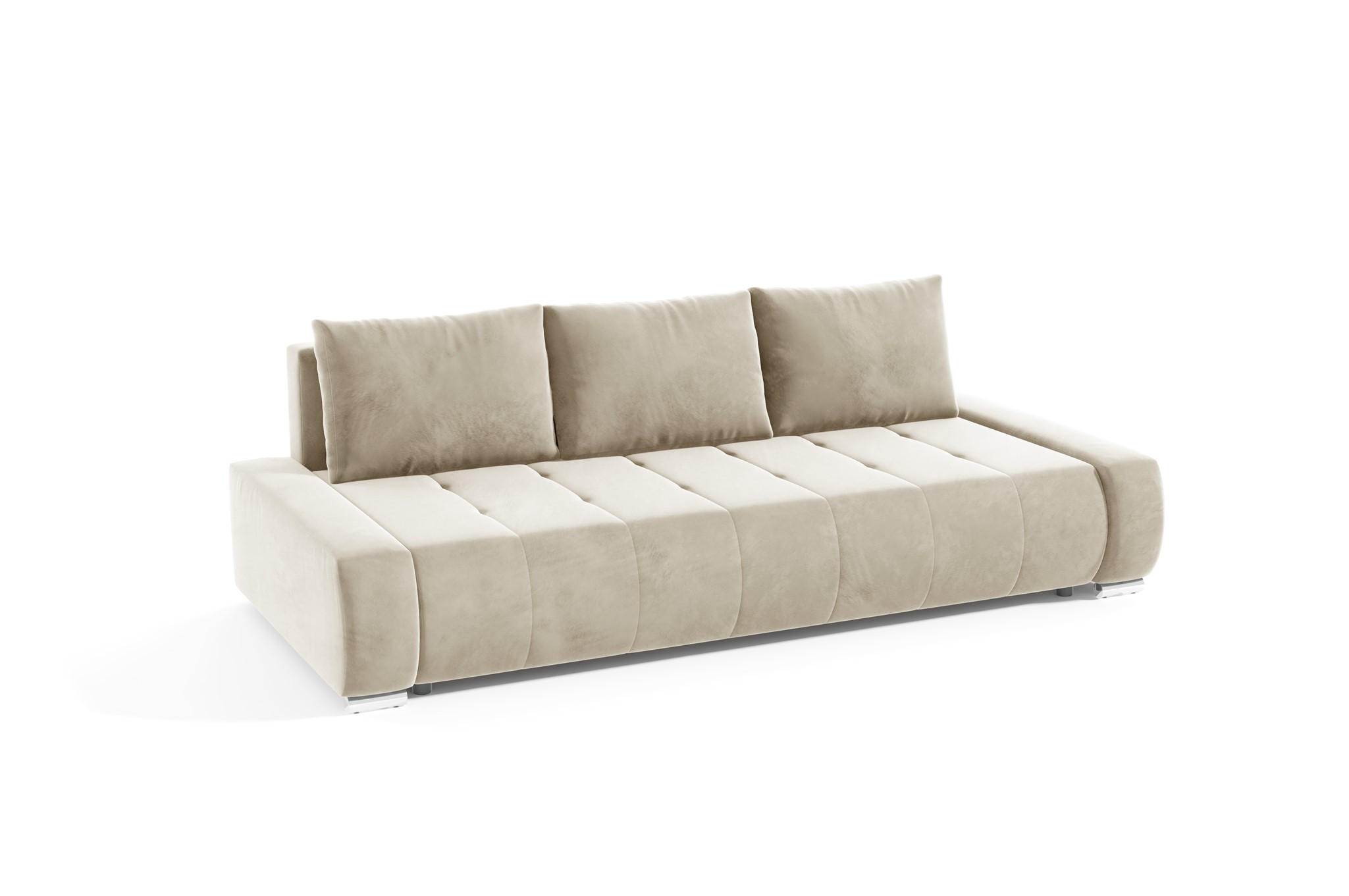 SCHLAFSOFA Vogar In Monolith - Ecru, Holzwerkstoff/Textil (240/85/110cm) - Fun Möbel