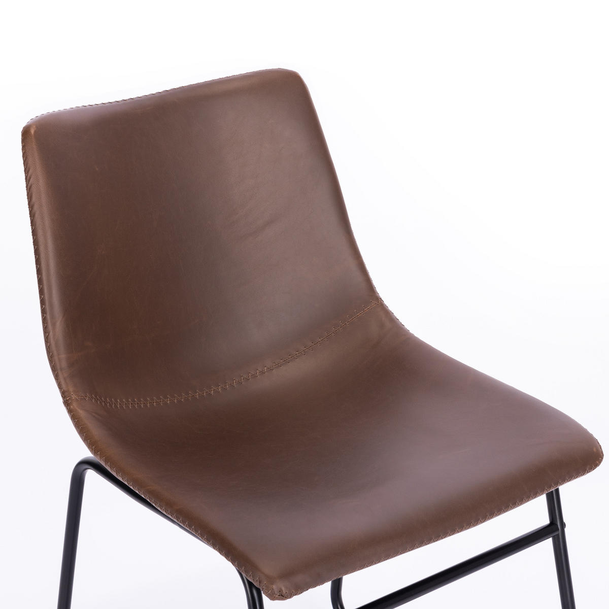 ESSZIMMERSTUHL HARRY 2er Set Kunstleder Braun - Schwarz/Braun, Textil/Metall (46/79/41cm) - SVITA