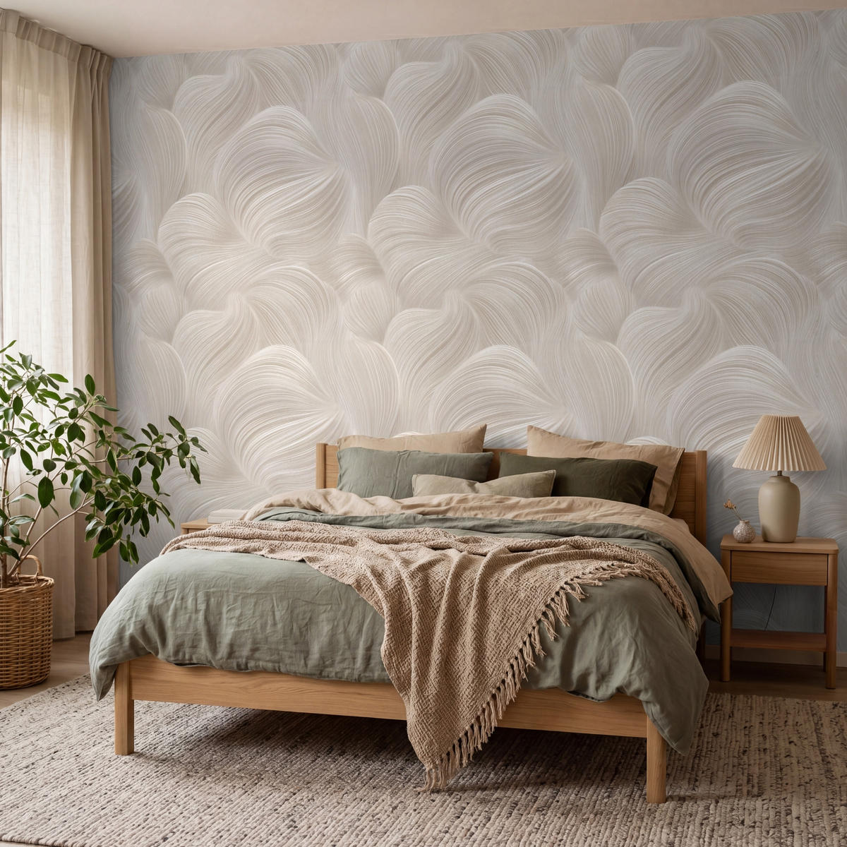 TAPETE - Lines - Ventilator - Beige - 400x300 cm - Creme, Papier (400/300cm) - OnlyWow