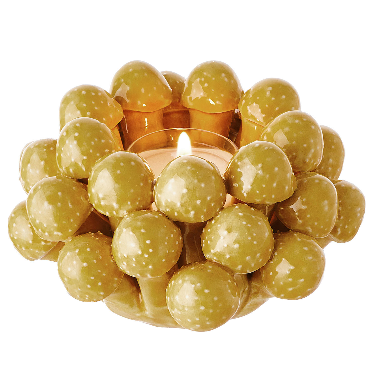 TEELICHTHALTER Enchanted Forest - Gelb, Stein (7cm) - Butlers