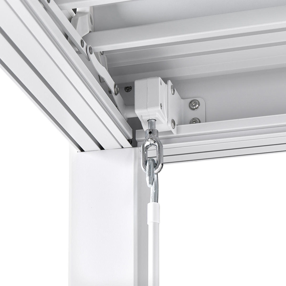 ZAHRADNÍ PERGOLA Bílá Forno II - bílá, kov (296/225/296cm) - Beliani