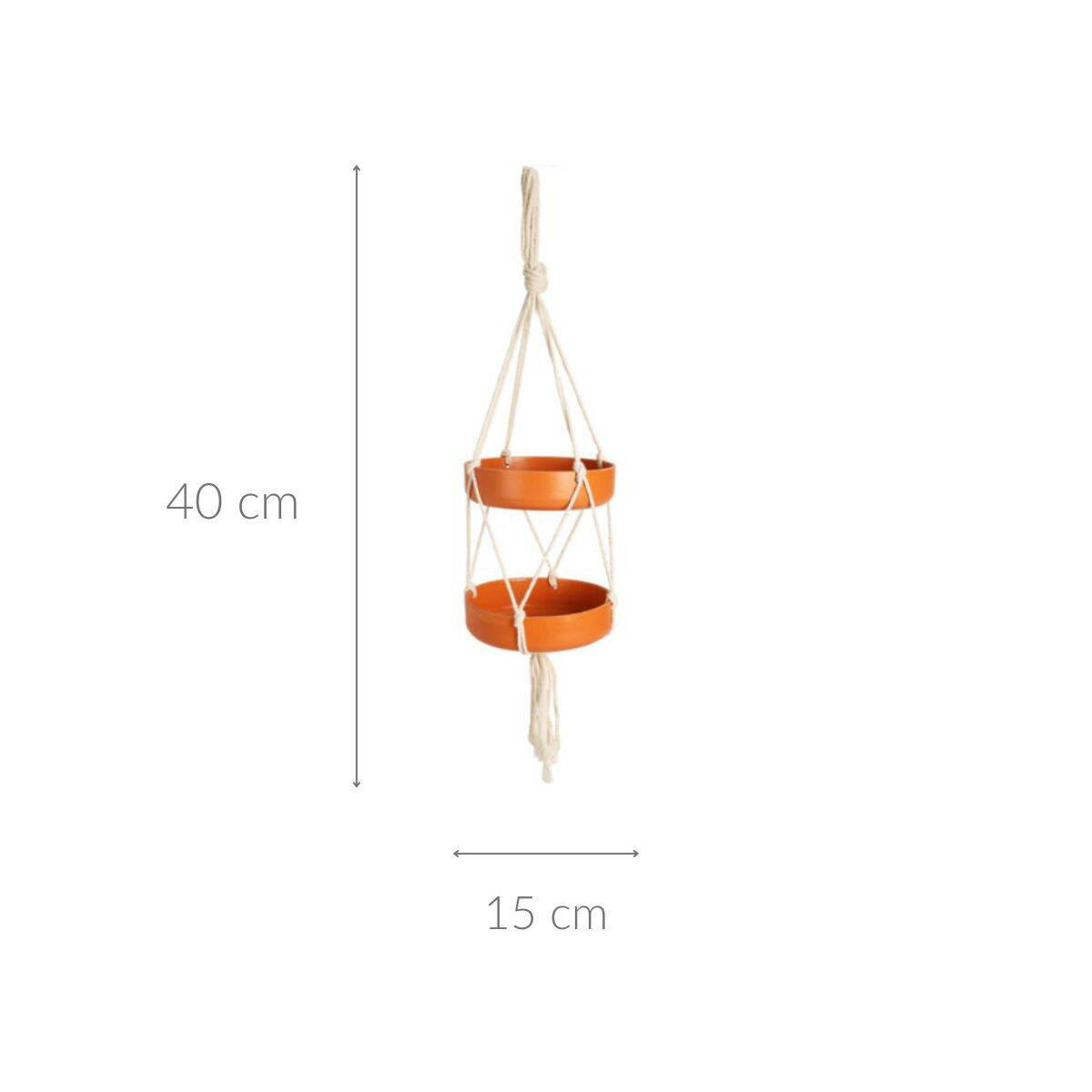 VOGELFUTTERSPENDER Ø 15 cm - Orange, Naturmaterialien (15/40/15cm)