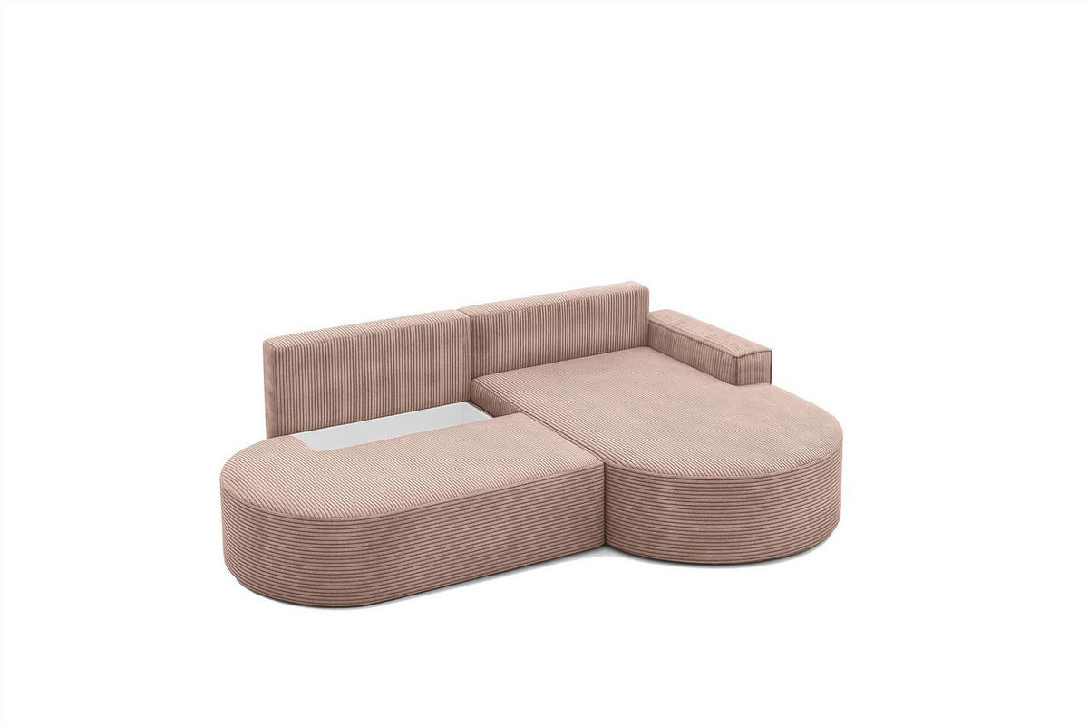 ECKSOFA Girona Mit Schlaffunktion - Rosa, Holzwerkstoff/Textil (278/179cm) - Fun Möbel