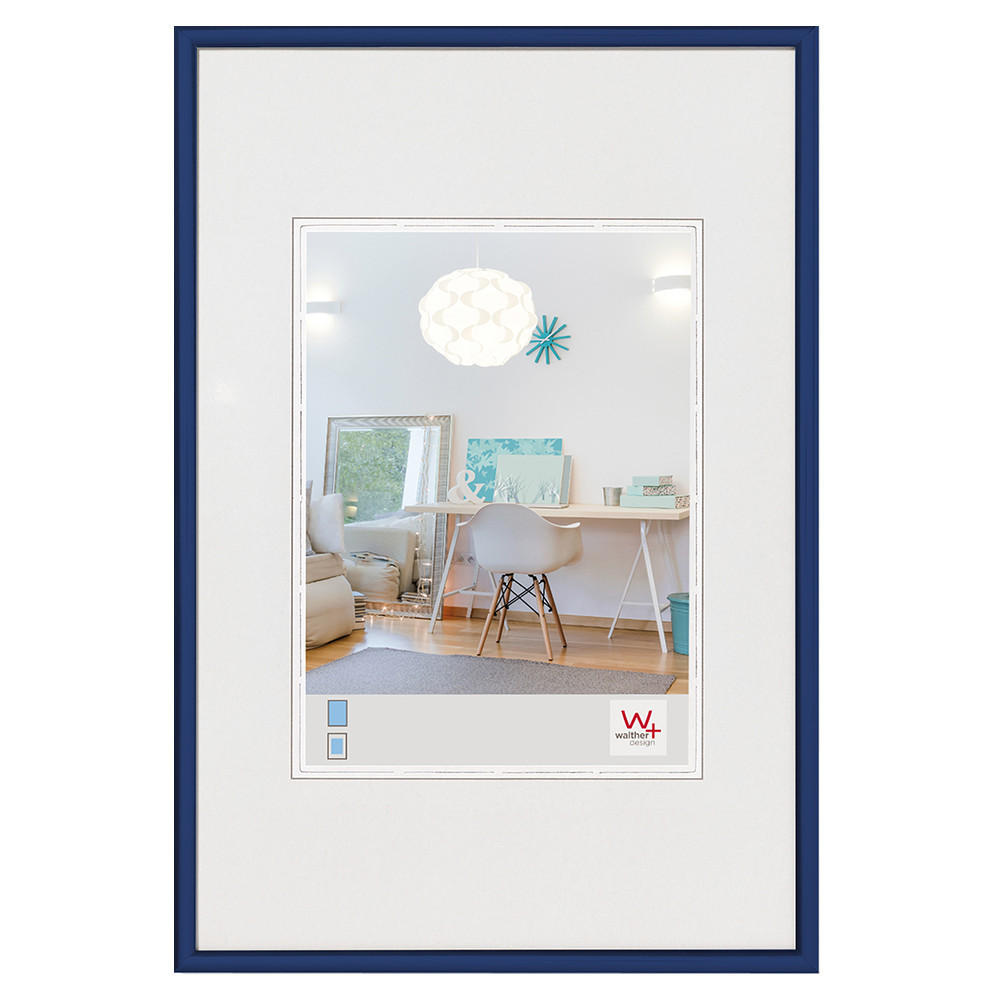 walther design Kunststoffrahmen Blau 15.9x21x1.4 cm