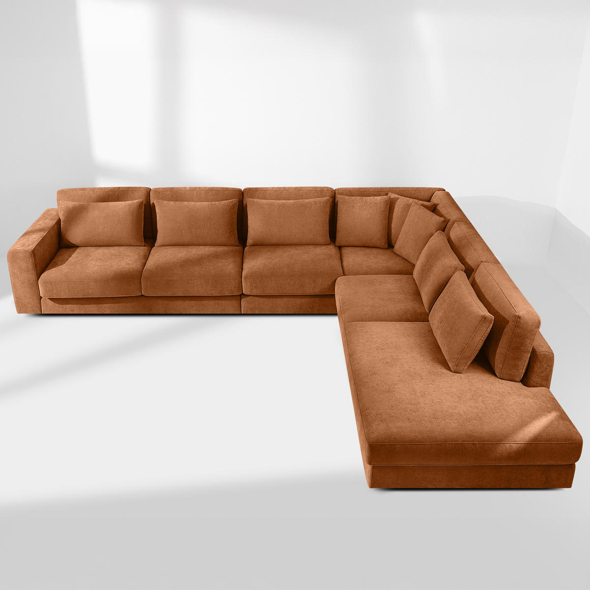 ECKSOFA XL rechts VERUS - Rot, Holz/Holzwerkstoff (377/328cm) - KONSIMO®