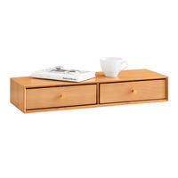 SCHWEBEREGAL mit 2 Schubladen, 60×20×10 cm, Natur - Naturfarben, Holzwerkstoff (60/10/20cm) - SoBuy