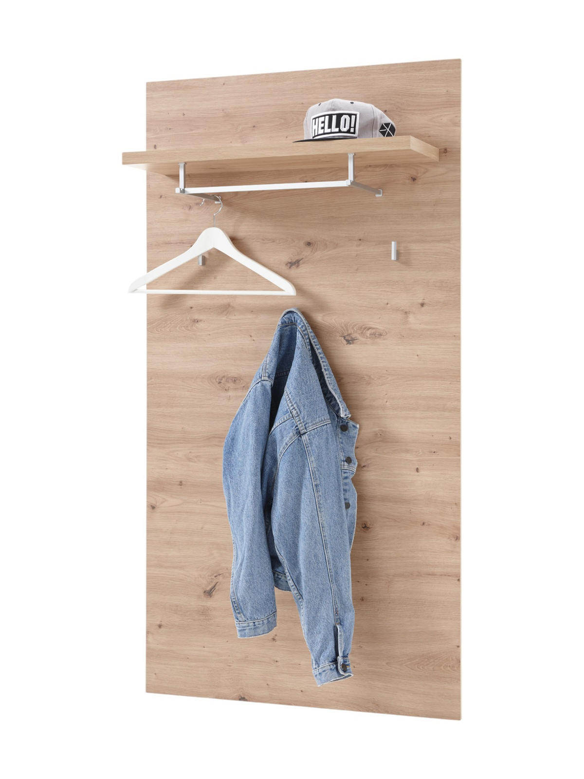 GARDEROBE 5-teilig in 256/198/38 cm - Weiß, Holz (256/198/38cm) - moebel dich auf