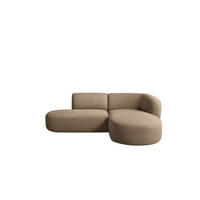 ECKSOFA L-Form Luna, stoff Lins, Cappuccino, Rechts - Cappuccino, Holz (242/188cm) - Kaiser Möbel