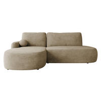 ECKSOFA Loridu O, Seite: Links - Taupe/Schwarz, Holz/Kunststoff (274/174cm) - MIRJAN24