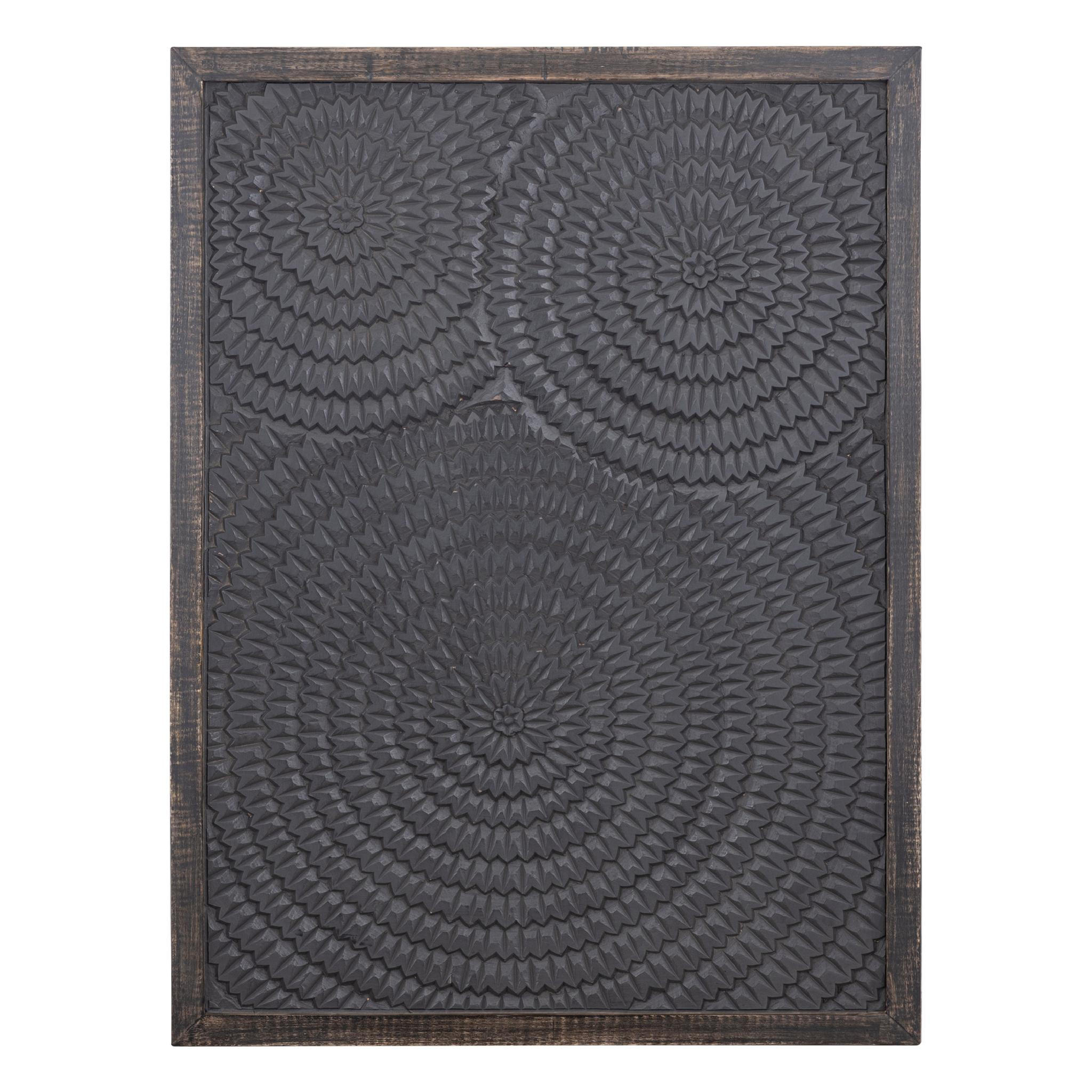 WANDPANEEL Levya Schwarz 78/3/105cm - Schwarz, Holz (3/105/78cm) - PTMD Collection