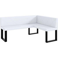 ECKBANK ERIC_U - Weiß, Leder (128/168cm) - Meblini