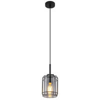 HÄNGELEUCHTE Metall Schwarz Rauchgrau - Schwarz, Glas (13/13/120cm) - Globo Lighting