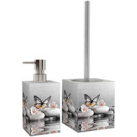 BADEZIMMER Set Vanesa - Grau, Kunststoff (7/17/7cm) - Sanilo