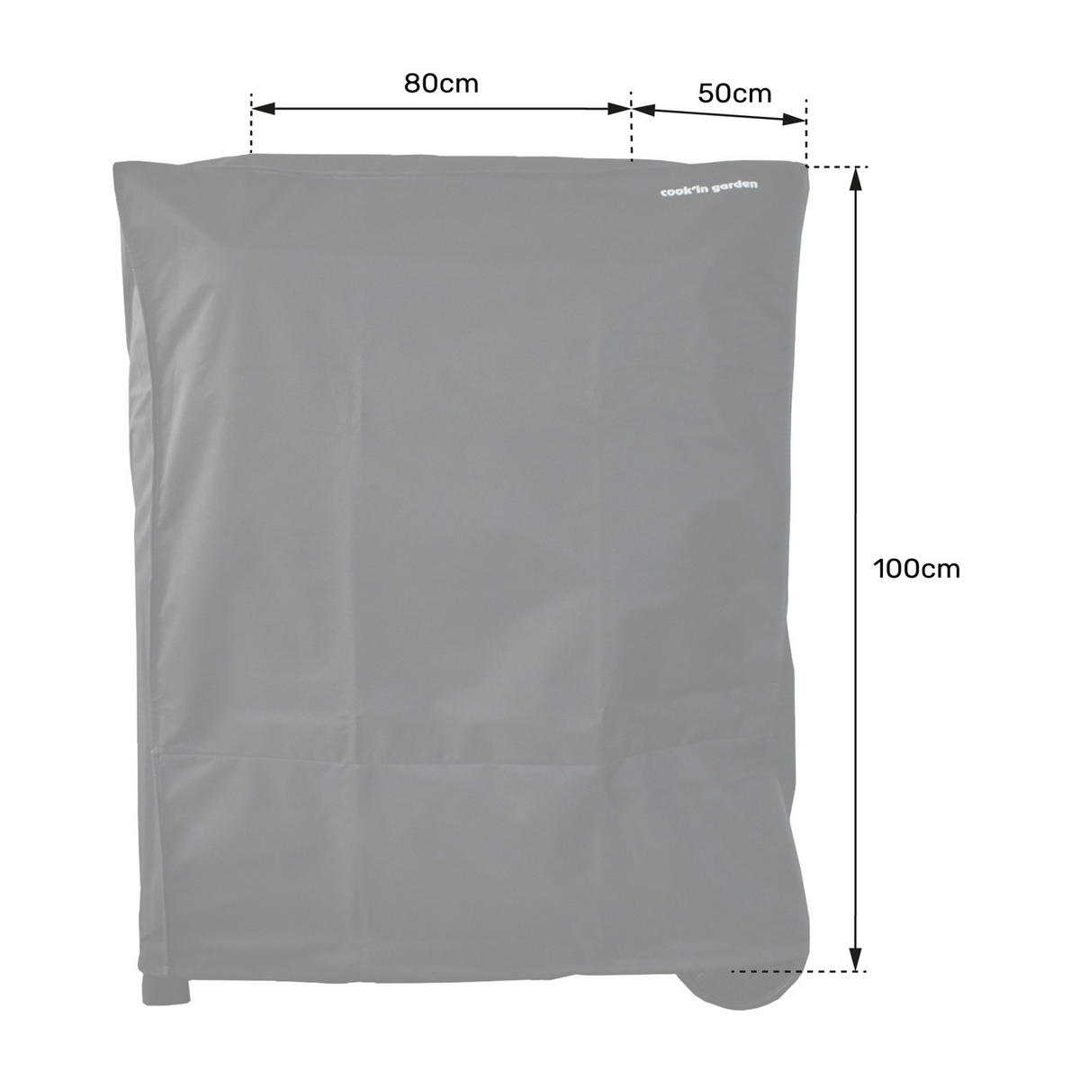 GRILLHÜLLE Flavo - Schwarz, Textil (80/50/100cm) - Cook'in Garden
