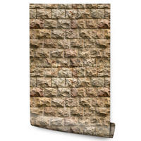 VLIESTAPETE Steinmauer in 3D-Optik – Braun, Beige – 50x1000 cm - Beige/Braun, Papier (50/1000cm) - Muralo