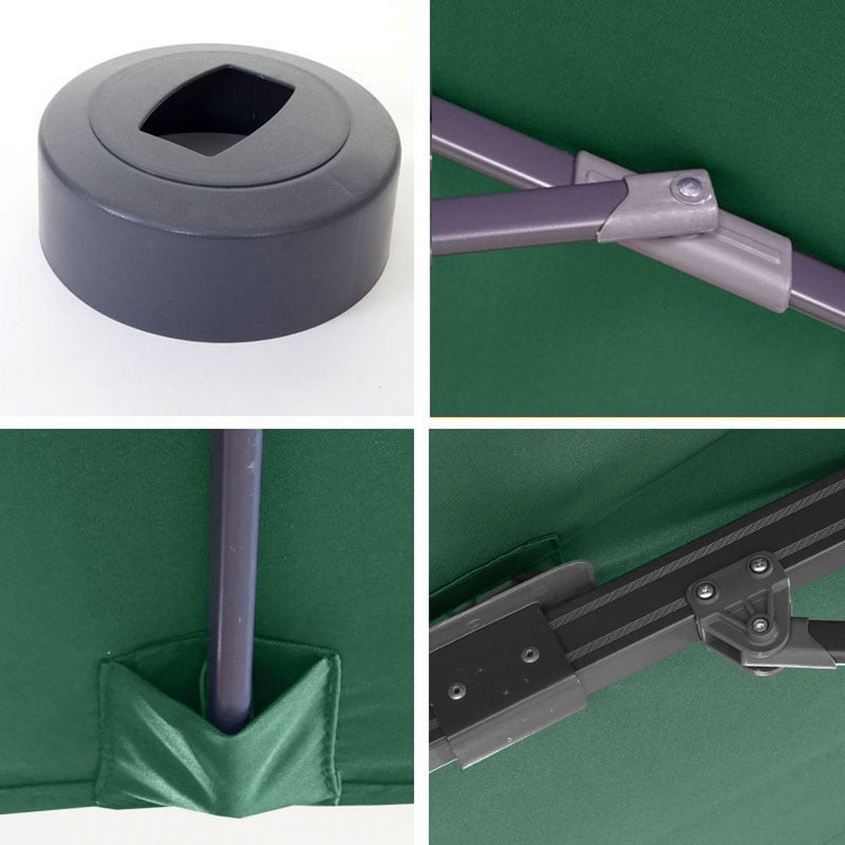 AMPELSCHIRM I Dunkelgrün 300/300 cm - Dunkelgrün, Textil (360/300cm) - MCW