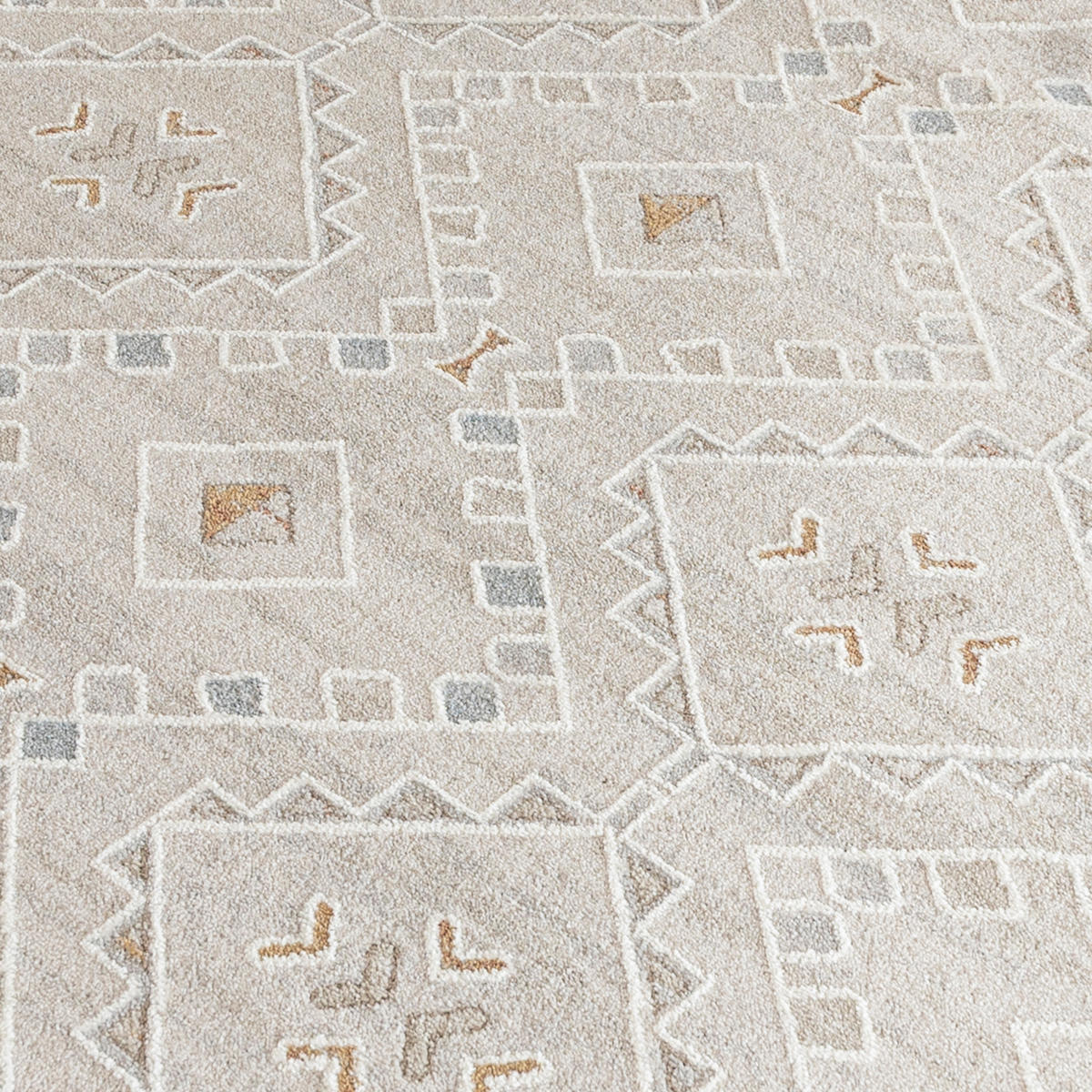 TEPPICH Beige Ethnisch, Geometrisch - Rechteckig Moderne - 250 x 350 cm - Ecru/Creme, Textil (250/350cm) - Mazovia