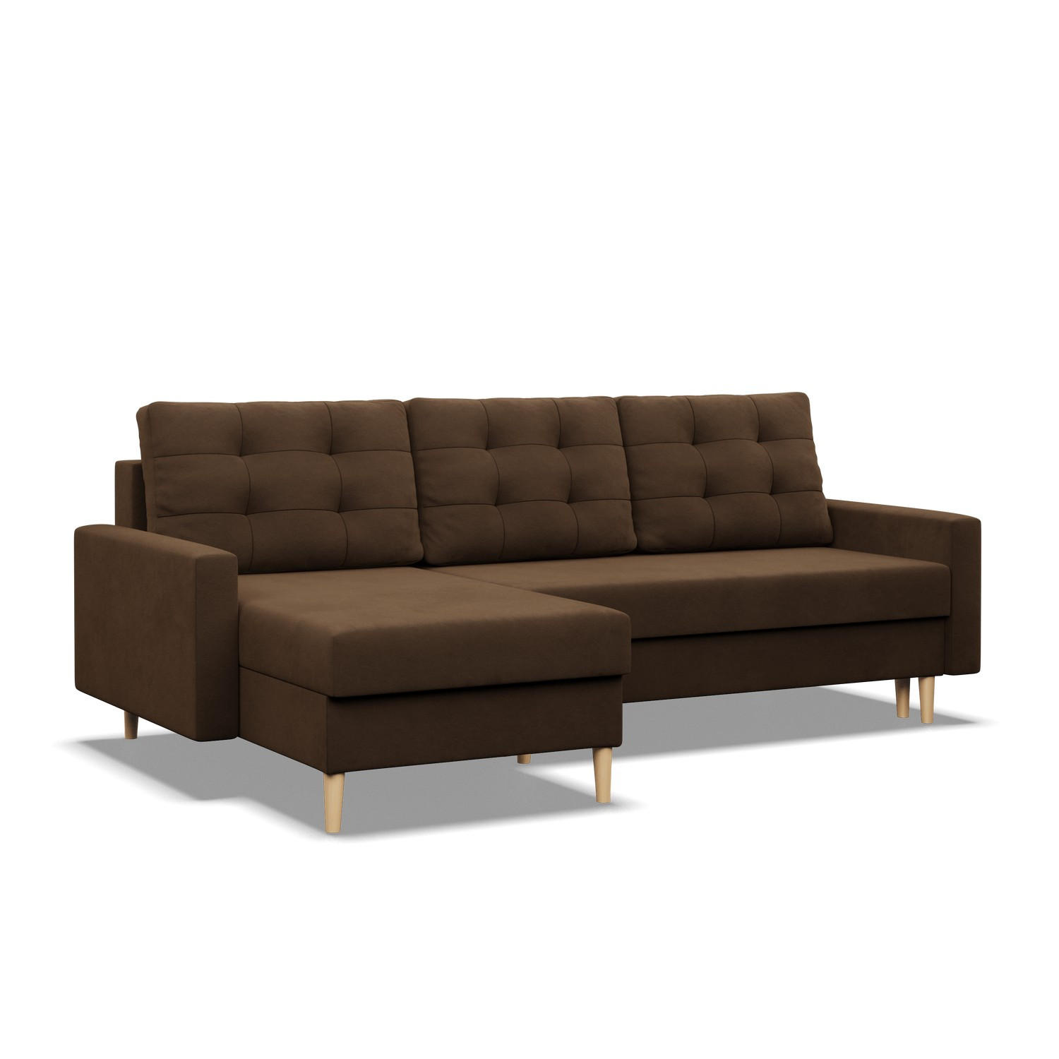 Mebligo Ecksofa Braun 223x140 cm