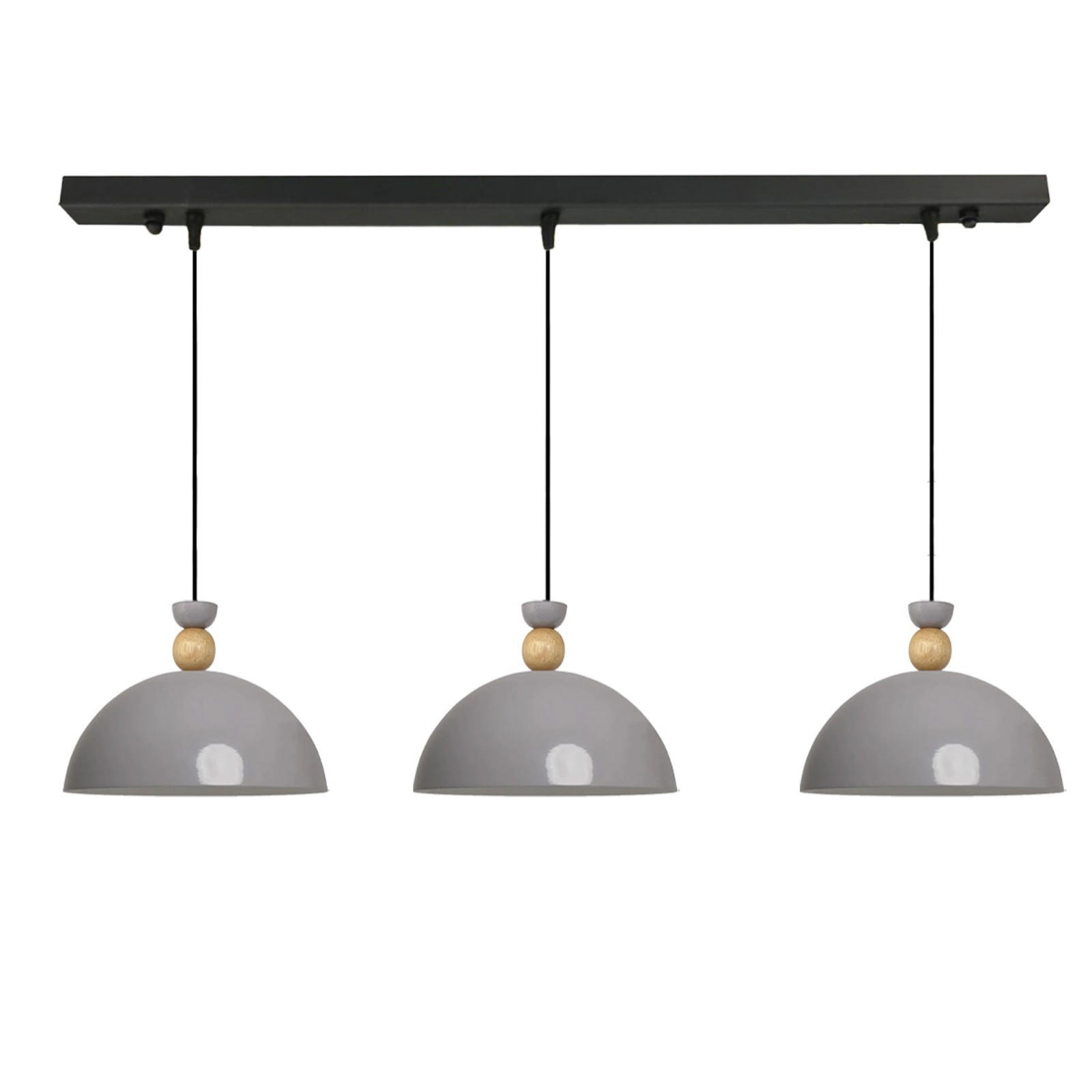 PENDELLEUCHTE Yimpi Trio - Grau, Metall (30/30/20cm) - Bamyum