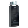 SCHUHSCHRANK Lavia Front in Schwarz Hochglanz - Schwarz Hochglanz, Holzwerkstoff (46/128/23cm) - Vladon