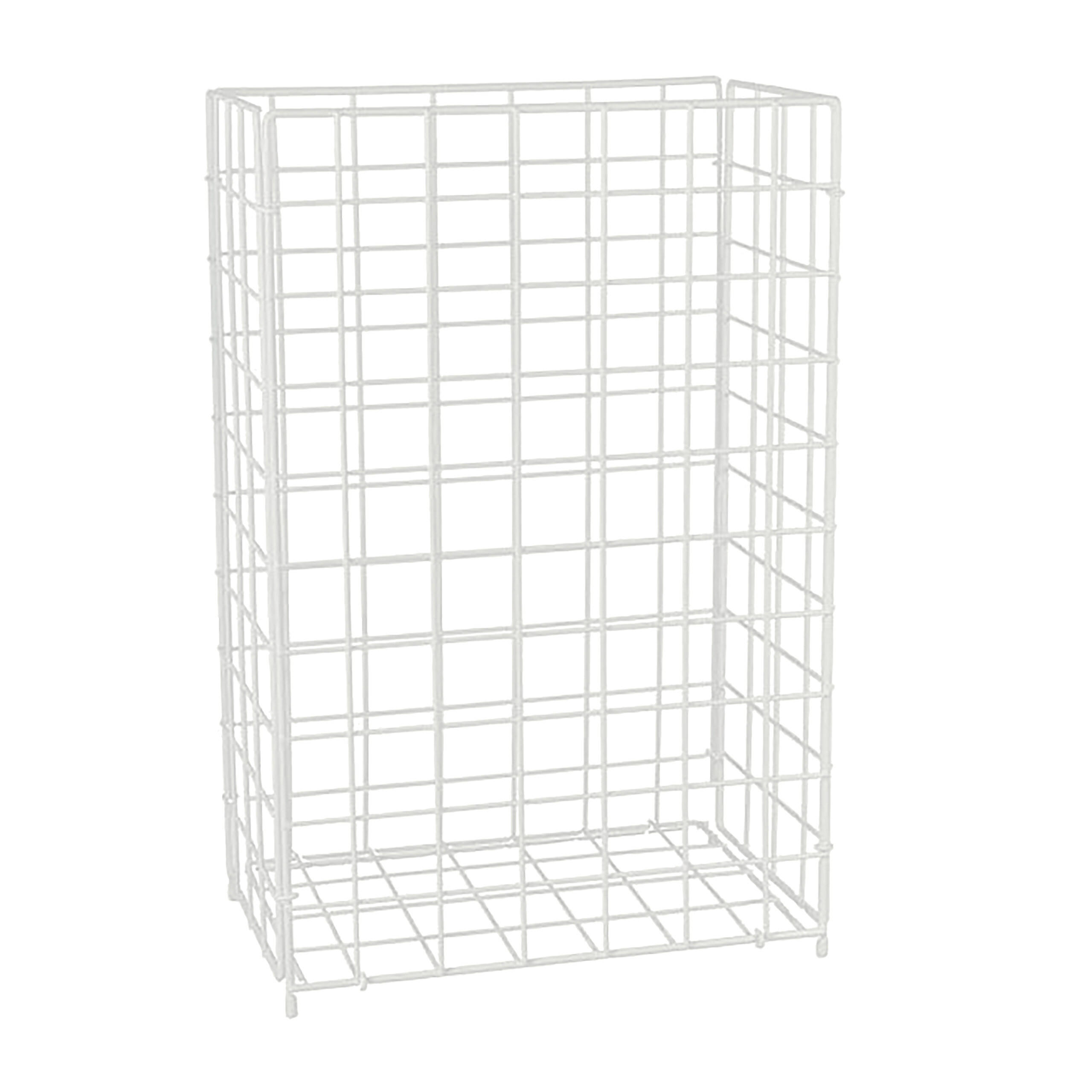 PAPIERKORB - Weiß, Metall (40/62/25cm) - Relaxdays