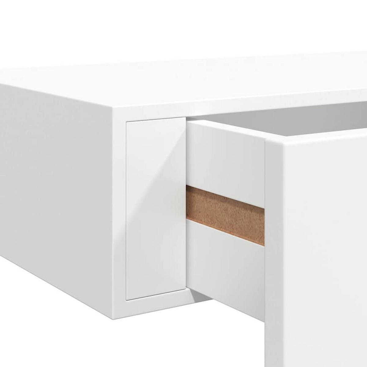 WANDREGAL Mit Schublade Weiss 40/23,5/10 Cm Mdf - Weiß, Holzwerkstoff (23.5/10/40cm) - vidaXL