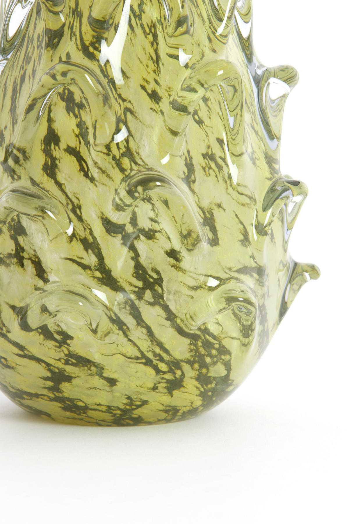 VAZE Desmira Grün 12/12/16 cm - Grün, Glas (16cm) - Light & Living