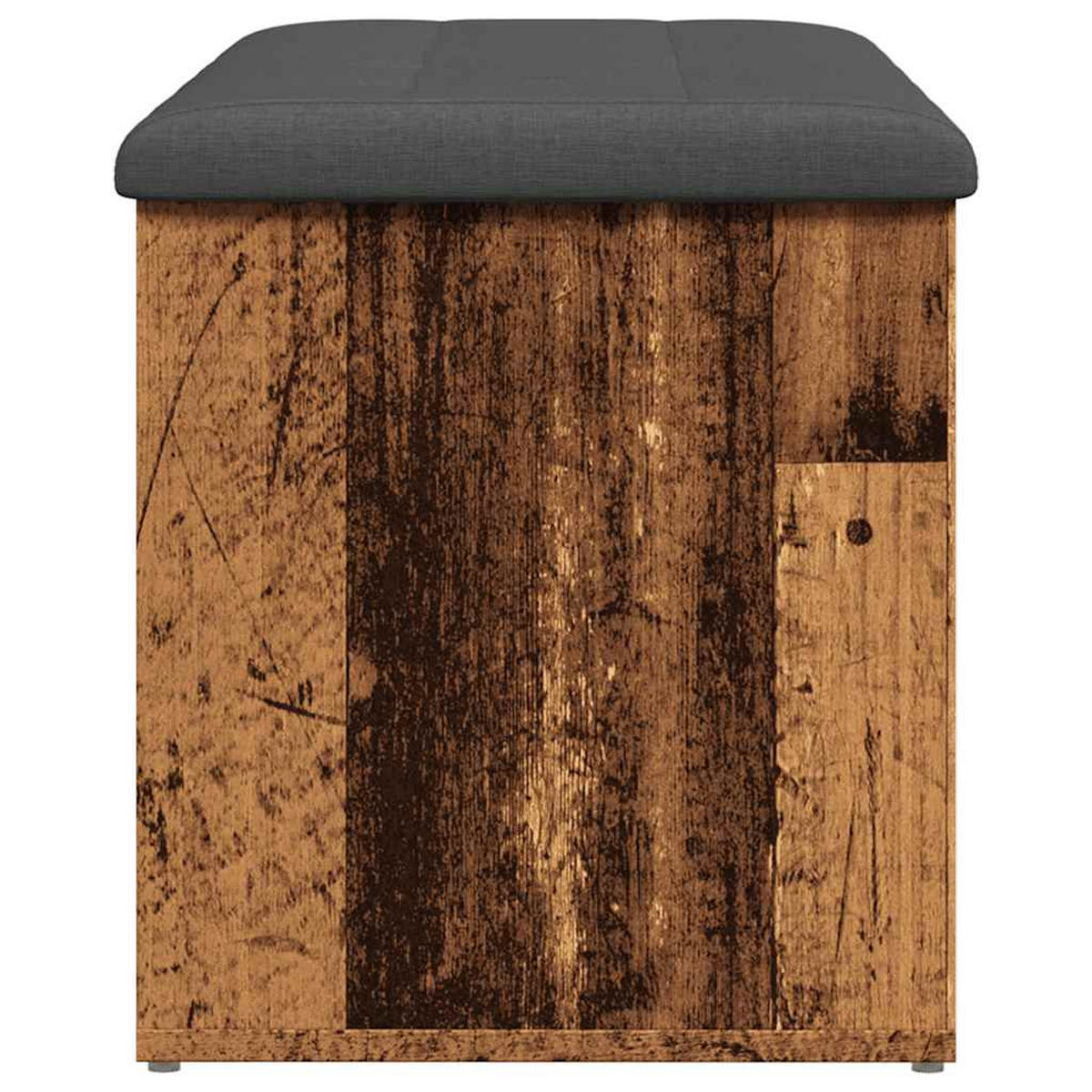 SITZBANK Mit Stauraum Altholz-Optik 102/42/45 Cm Holzwerkstoff - Dunkelbraun, Holzwerkstoff (42/45/102cm) - vidaXL