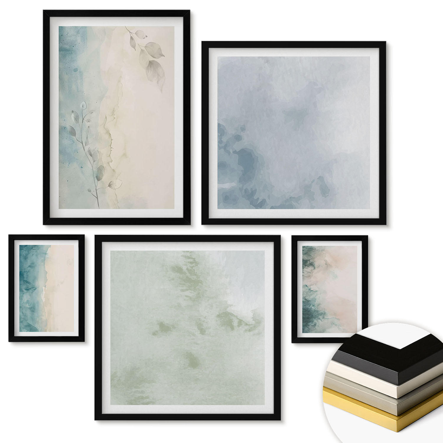 ArtPrintCave Wandbilder Schwarz 40x60 cm