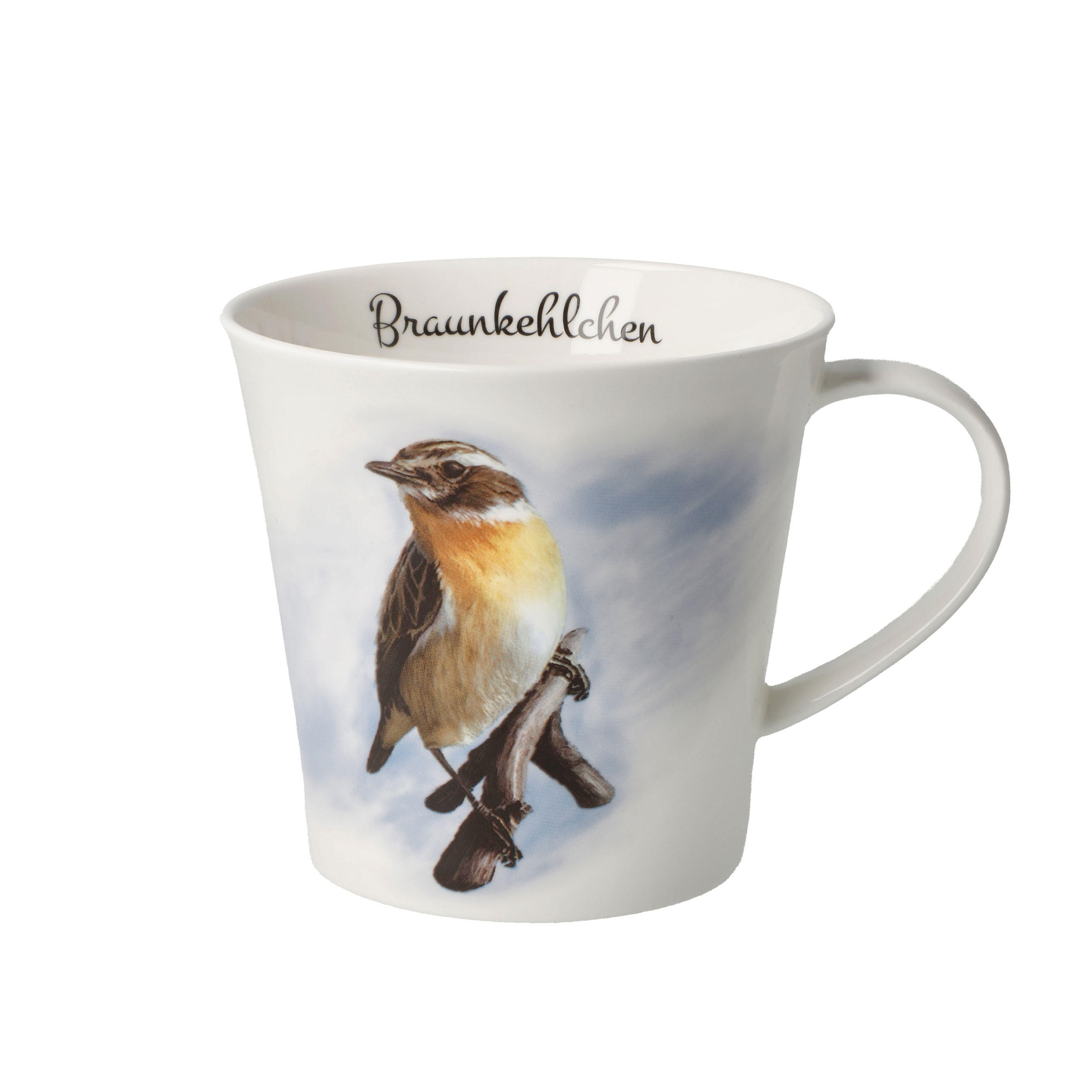 TEETASSE Vogel des Jahres 2023 Braunkehlchen, Fine Bone China, Bunt, 350 ml - Multicolor, Keramik (0.35L) - Goebel