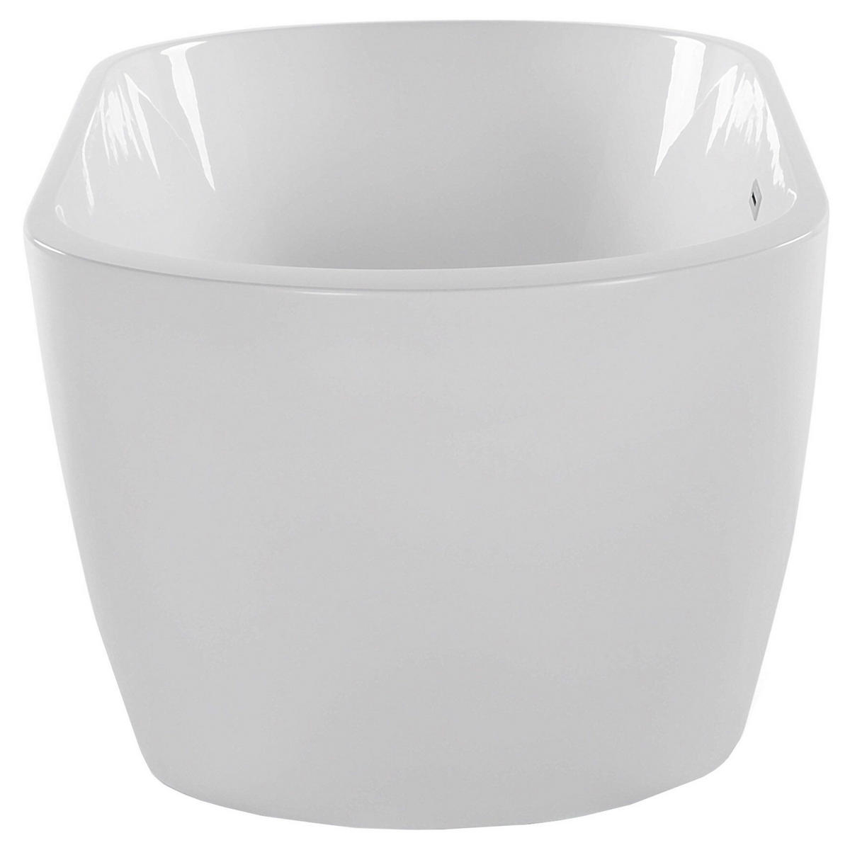 BADEWANNE FREISTEHEND 75x160x58 cm weiß Nevis - Weiß, Kunststoff (75/58/160cm) - Beliani