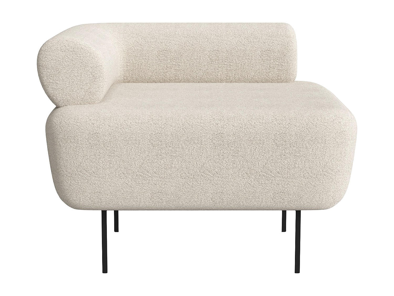 SESSEL mit gerader Rückenlehne - 1 Person - Stoff - Gebrochenes Weiß - - Weiß, Textil (71/62/82cm) - Vente-Unique
