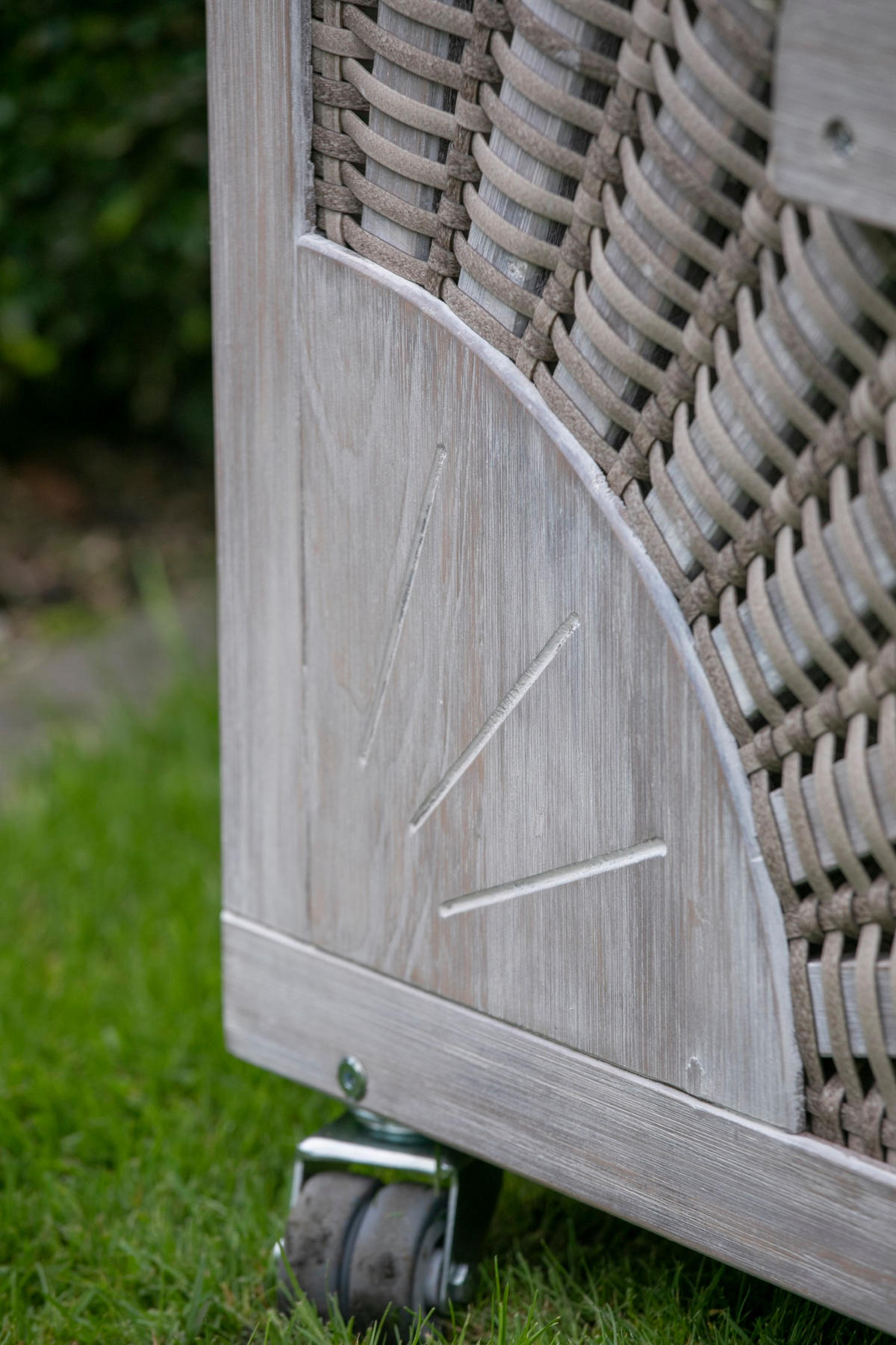 STRANDKORBROLLEN 4er Set mit Feststeller - Silberfarben/Schwarz, Kunststoff/Metall (10/6/8cm) - bene living