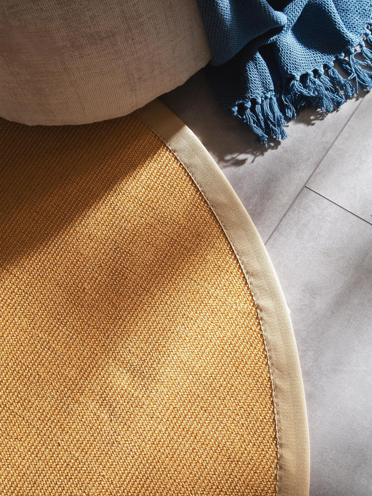 SISALTEPPICH Sana Beige ø 200 cm rund - Beige, Textil (200/200cm) - benuta Nest