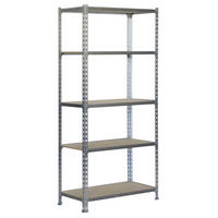 SCHWERLASTREGAL Muli HxBxT 180 x 80 x 30 cm 5 Fachböden Fachlast 150 kg Verzinkt - Silberfarben, Metall (80/180/30cm) - PROREGAL