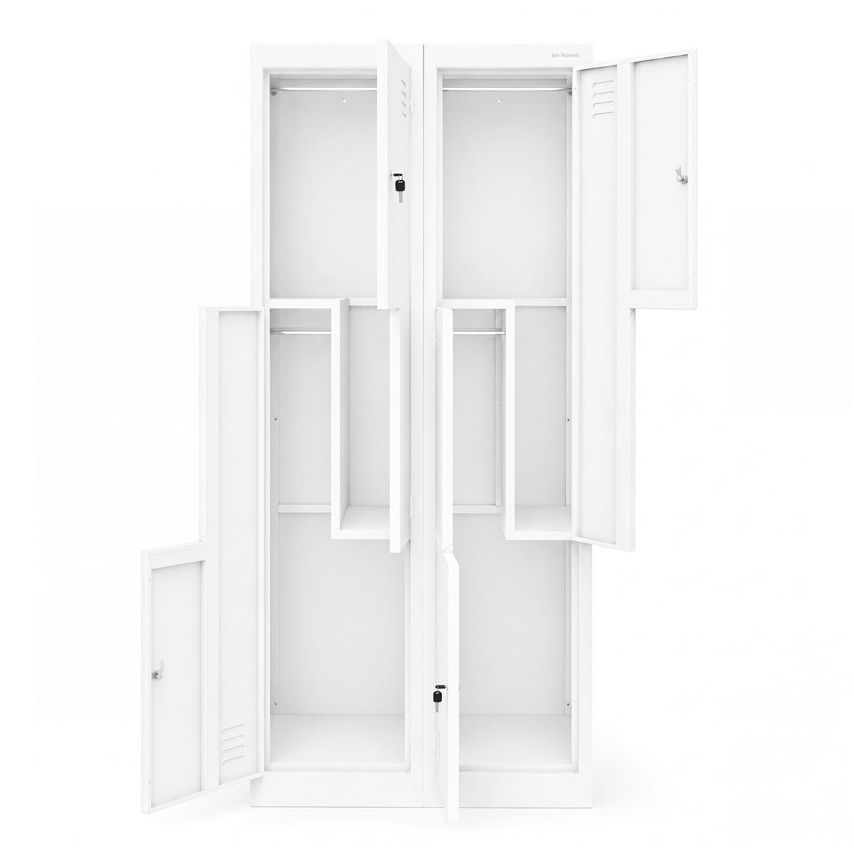 KLEIDERSCHRANK JULIA 185x80x45 cm - Weiß, Metall (80/185/45cm) - Jan Nowak
